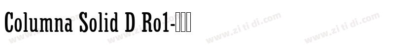 Columna Solid D Ro1字体转换
